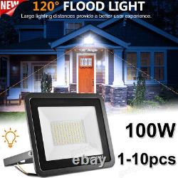100W Watt Led Flood Light Outdoor Security Garden Yard Spotlight Lamp 110V IP66