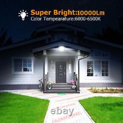 10X 100W LED Flood Light Outdoor Security Lights Garden Floodlights With US Plug