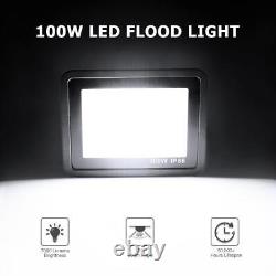 10X 100W Led Flood Light Outdoor Lamp Cool White Security Garden Yard Spotlight
