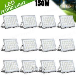12X 150W LED Flood Light Cool White Ouoor Landscape Spotlight Garden Yard Lamp
