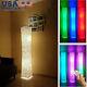 61 Soft LED Floor Lamp RGB Color Changing Lights Bulb Fabric Shade Bedroom USA