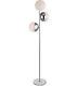 65.5 in. Eclipse 3 Light Floor Lamp Portable Light with Frosted White Glass Chr