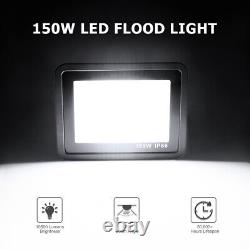 6X 150W Led Flood Light Outdoor Lamp Cool White Security Garden Yard Spotlight