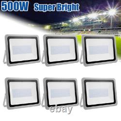 6X 500W LED Flood Light Super Bright Outdoor Security Lights Spotlight Daylight