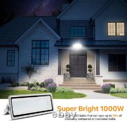 8Pcs 1000W LED Flood Light Waterproof Bright Stadium Security Outdoor Lighting