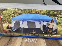 8-Person Cabin Tent with LED Lighted Poles Spacious Interior Cabin Design NEW