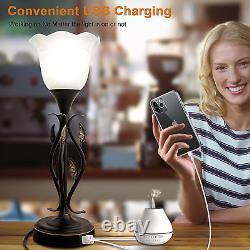 Bedside Lamps Set of 2, Table Lamp with USB Port 3 Way Dimmable Touch Lamp Torch