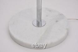 Eclipse 3 Lights Chrome Floor Lamp With Frosted White Glass