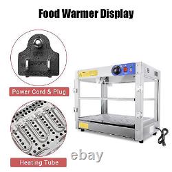 Food Warmer 3-Tier Electric Cabinet with Lighting 110V Portable Commercial