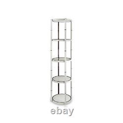 Portable 81.1 Aluminum Display Case with Shelves, Top light and Clear Panels