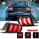 Sequential LED Tail Lights For 2015-2023 Ford Mustang Rear Lamps Black Red PAIR