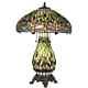 Serena D'italia Table Lamp Stained Glass Shade Tiffany Dragonfly Bronze Lit Base