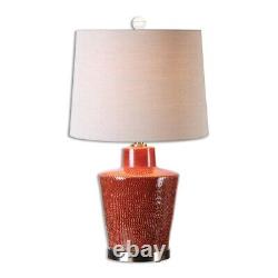 Uttermost Cornell Brick Red Table Lamp 26903