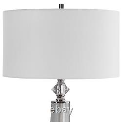 Uttermost Greyton Frosted Art Table Lamp Grey